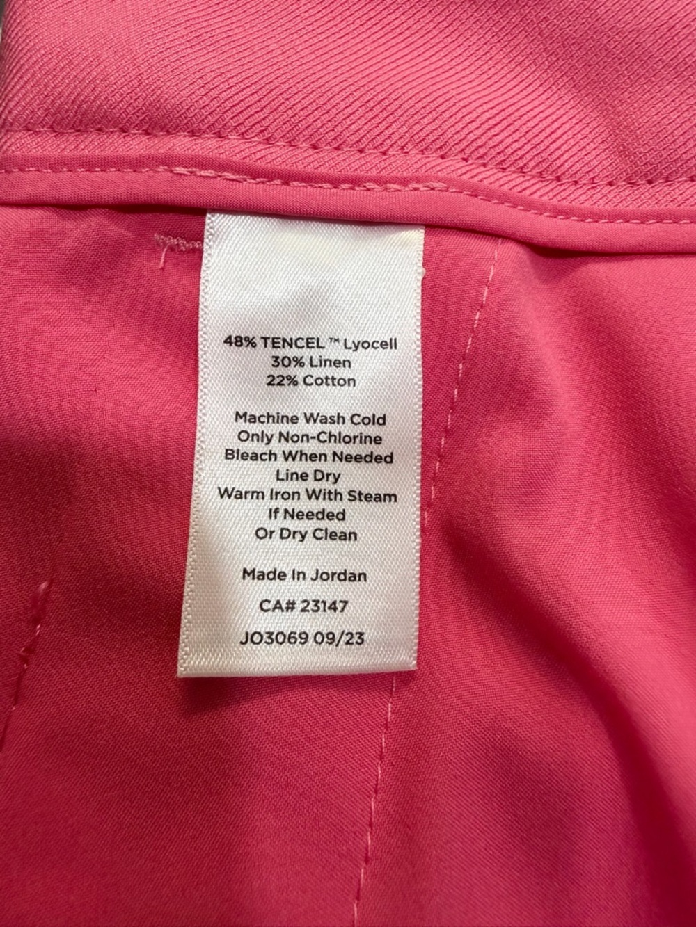 Talbots Greenwich Pant Plus 16W High Waist Wide Leg Full Length NWT Pink - Picture 13 of 14